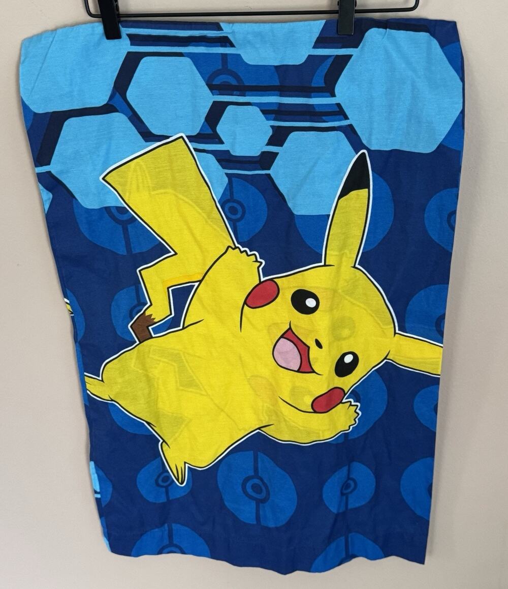 Nintendo 2017 Pokemon Pikachu Standard Size Pillowcase Replacement Blue Yellow